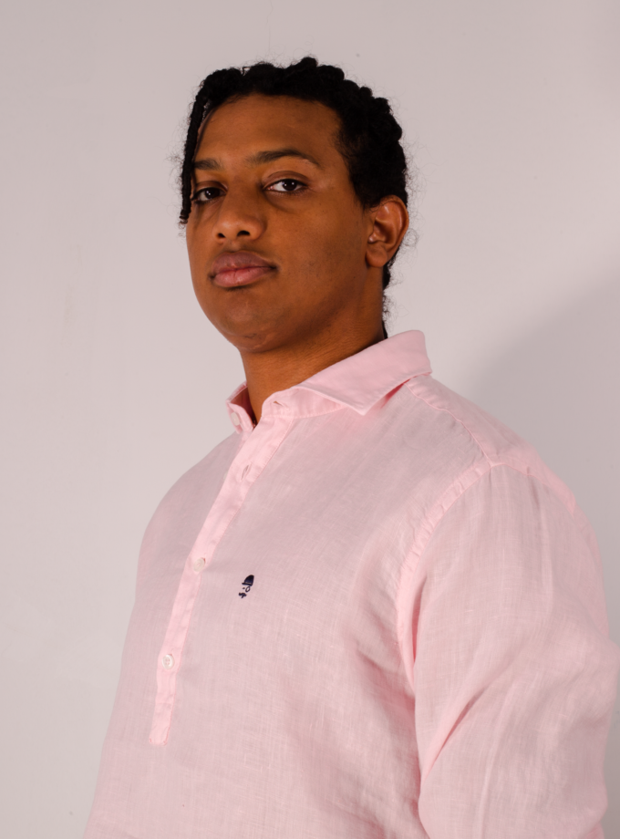 Camisa polera rosa palo