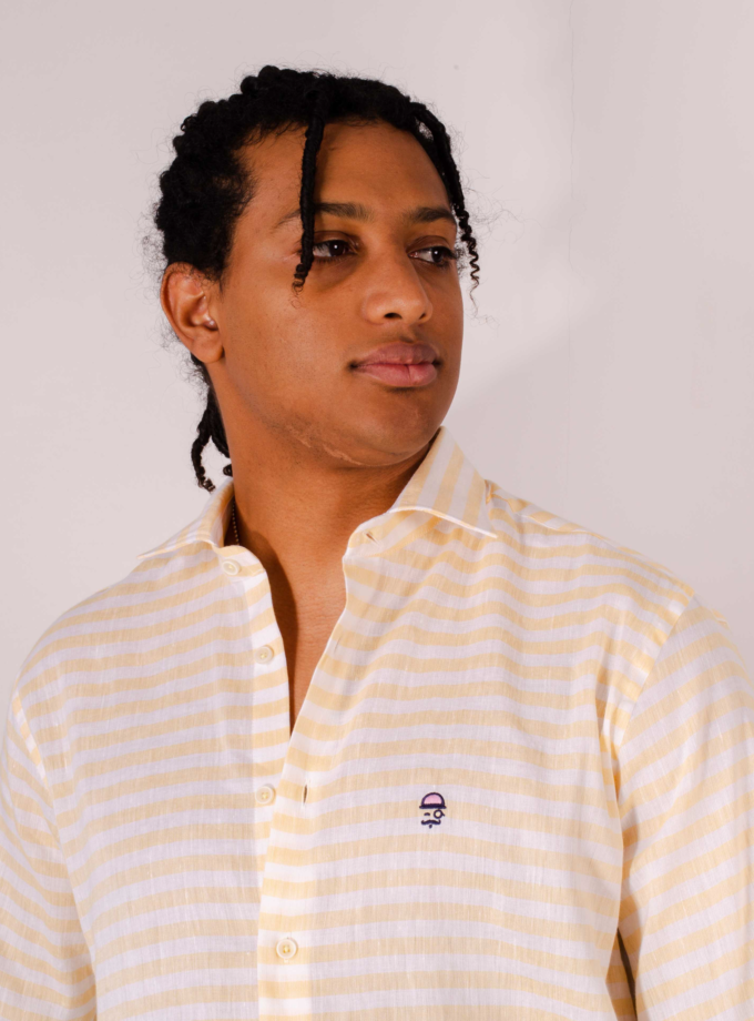 Camisa rayas amarillo
