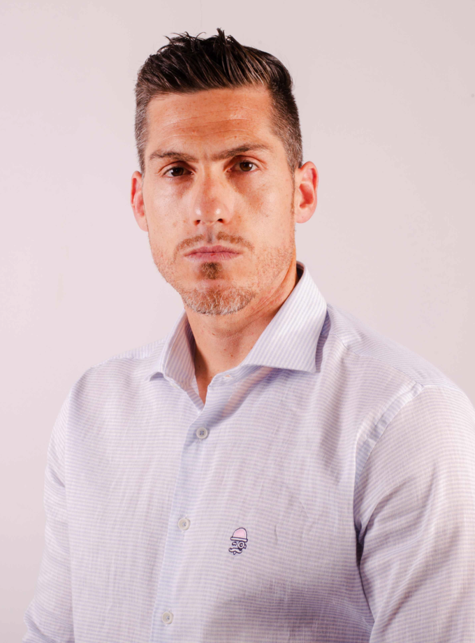 Camisa rayas celeste