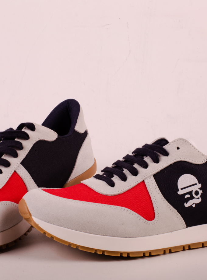 Zapatillas gris/rojo
